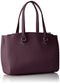 COACH Women's Crossgrain Mini Double Zip Carryall SV/Eggplant Satchel