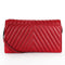 Michael Kors Susannah Quilted Leather Lock Clutch Shoulder Bag Dark RED