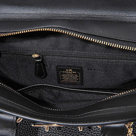COACH Womens Handbag Beige Leather Dark Stone Bag Swagger 27 Mixed Leathers New