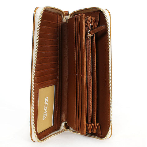 Michael Kors Specchio Jetset Travel Continental Wristlet Vanilla