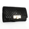Michael Kors Susannah Quilted Leather Lock Clutch Shoulder Bag Gold Black NEW