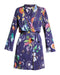 Johnny Was Pajamas Lounge Aurora Borealis Sleepwear Robe Orbit Purple XL NEW