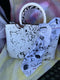 Anca Barbu Satchel WHITE Top Handle C’est La Vie Leather Bag Handbag Large New