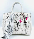 Anca Barbu Satchel WHITE Top Handle C’est La Vie Leather Bag Handbag Large New