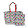 Christian Louboutin Cabata Small Multicolor Logo Patent Tote Bag Pouch NEW