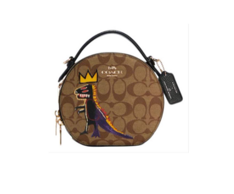 Coach Jean Michel Basquiat Signature Canteen Canvas Handbag Bag Brown Purse NEW