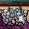 Coach Prairie Satchel Daisy Floral Black Handbag Bag Leather 37159 NEW