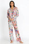 Johnny Was Filomena Long PJ Set Sleepwear Pajama Home Lounge Floral XXL Pink NEW