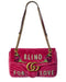 Gucci Blind For Love Pink Velvet Handbag Bag Marmont GG Gold Italy New