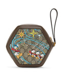 Gucci Disney x Donald Duck Duffly Boston Bag Beige Ebony Italy travel Leather NW