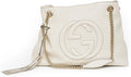 Gucci Soho leather shoulder bag Mystic White Off leather chain Medium Authentic GG Italy NEW