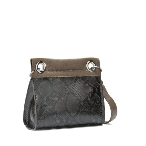 Hammitt Tony Small Olivine Snake Leather Crossbody Handbag Bag New