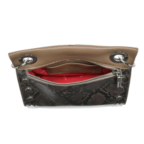 Hammitt Tony Small Olivine Snake Leather Crossbody Handbag Bag New