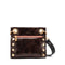 Hammitt Small tony Painted Rattle Brown leather Gold Handbag Bag NEW