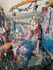 Johnny Was SUNRISE HANDKERCHIEF DRESS Blue Flower Swim Cocktail Wedding XL NEW RESORT LOUNGE