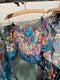Johnny Was SUNRISE HANDKERCHIEF DRESS Blue Flower Swim Cocktail Wedding XL NEW RESORT LOUNGE