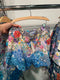 Johnny Was SUNRISE HANDKERCHIEF DRESS Blue Flower Swim Cocktail Wedding XL NEW RESORT LOUNGE
