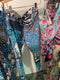 Johnny Was Blue Phoenix Paddle Legging Pant Black Swim Resort Pants Leggings NEW