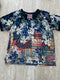 Johnny Was Women Shirt Plaid Navy Blue Ona Raglan Floral Tee Top Bamboo Red New