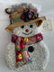 Mary Frances Chillin' Beaded Snowman Holiday Handbag New