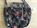 Johnny Was URIAH BLACK Vintage Rose Velvet Bag Purse handbag MULTI embroidery New