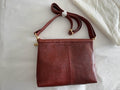 Hammitt VIP Medium Redwood Lizard ZIP SHOULDER Leather Bag Red Purse Handbag New