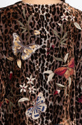 Johnny Was Penelope Velvet Bolero Leopard Embroidery Butterfly Jacket NEW