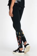 Johnny Was Ruth Black Legging Pant Embroidery Small S NEW