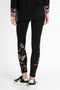 Johnny Was Legging Penelope Leggings Leopard Embroidery Floral Pants Medium NEW