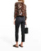 Johnny Was Penelope Velvet Bolero Leopard Embroidery Butterfly Jacket Shirt NEW