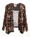 Johnny Was Penelope Velvet Bolero Leopard Embroidery Butterfly Jacket Shirt NEW