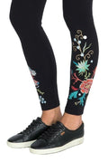 Johnny Was Ariel Legging Black XXL Embroidery Only 1 NEW