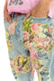 MAGNOLIA PEARL PANTS 371 Cotton Floral Applique Distressing Denims Blue New