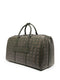 MCM Traveler Monogram print Duffle Bag Green Travel Leather Handbag Authentic NEW