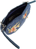 Mary Frances No Filter Fish Bowl Swim Blue Aqua Beaded Handbag Bag New