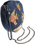 Mary Frances No Filter Fish Bowl Swim Blue Aqua Beaded Handbag Bag New