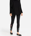 Johnny Was Cara Legging Black Embroidery Floral New