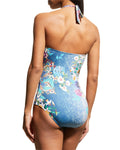 Johnny Was Sunrise Blue Flower Swim Resort PARIA SHIRT DRESS EXTRA LARGE NEW
