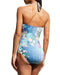 Johnny Was Blue Sady Twist-Front One-Piece Swimsuit Blue Sunrise Pariah NEW LARGE