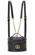 black mini gg marmont 2.0 backpack Gucci Marmont Black GG Backpack Italy Travel Backpack Small Bag Quilte– Bag Lady Shop