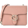 Gucci Soft Pink Dollar Calfskin Interlocking G Leather Shoulder Bag Handbag Italy NEW
