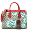 Gucci Blossoms Blue Navy Red Letaher GG Blooms Satchel Handbag Bag New Medim