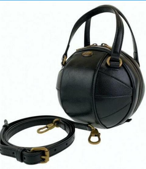 Gucci Puma Lux Energy Black Zip Small Gold Round Basketball Handbag Bag New