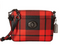 COACH Women's Plaid Turnlock Camera Bag QB/Mount Plaid Cross Body Bag NEW Red Black