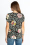 Johnny Was Short Sleeve Kashim Relaxed Floral Tee Black Floral Tee New
