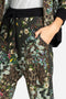 Johnny Was ASH BIRD LEOPARD MODERN ZIP UP HOODIE Sweatshirt Black NEW