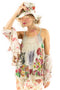 Magnolia Pearl Pink Appliqué Clementine Tank Top 275 Floral White TOP CAT New