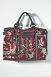 Johnny Was Roma Garnet Viper Overnight Bag Embroidered Red Handbag Burgundy NEW
