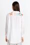 Johnny Was Button Down Horoscope ZODIAC OVERSIZED SHIRT TUNIC WHITE M NEW