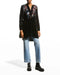 Johnny Was DENALI VELVET RELAXED TRAPUNTO TUNIC Black Embroidered Shirt Top New